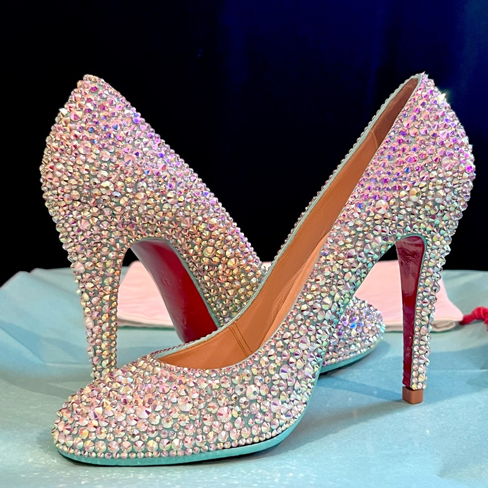 Christian Louboutin Crystal Embellished Pumps with Red Soles
